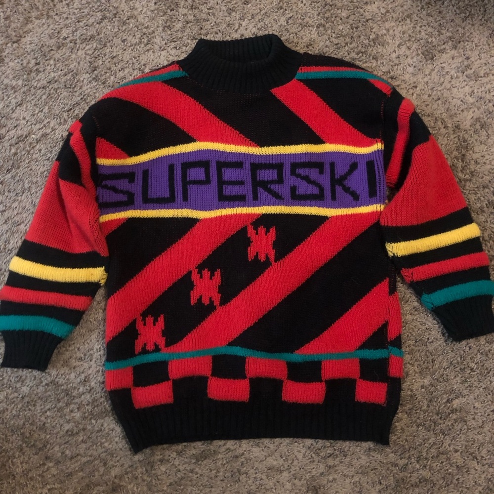 Vintage Grandpa Superski pullover knitted sweater